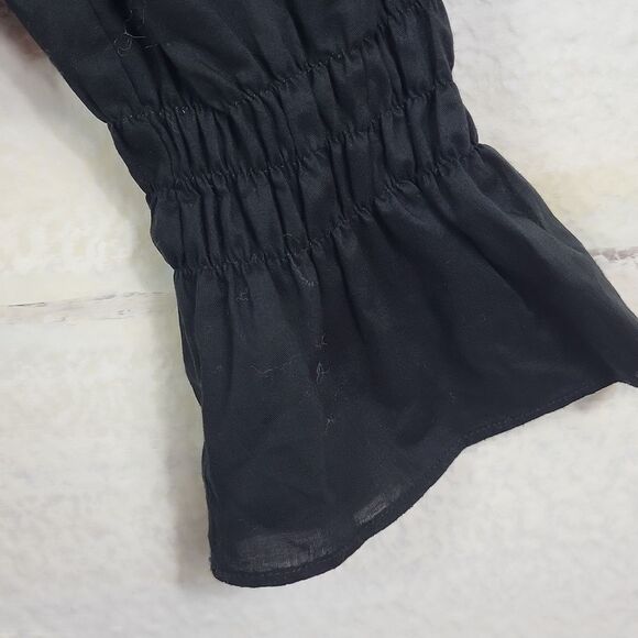 I.N.C. transparent black 100% cotton off shoulder blouse. Size 4 - Picture 2 of 6